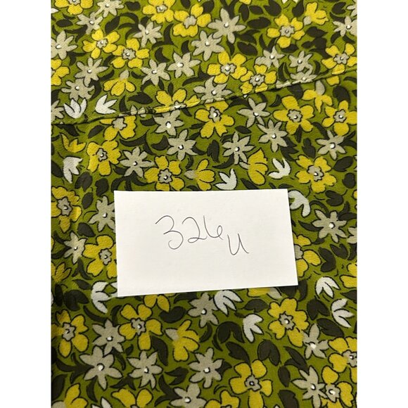 Express Floral Midi Dress Green Yellow Size 11/12 Sleeveless Sundress Boho Chic - Picture 8 of 9